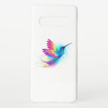 Capa Para Samsung Galaxy Arco-Íris Exótico Hummingbird<br><div class="desc">Bela,  iridescente,  exótica beija-flor voadora sobre fundo branco,  pintada com pintura multicolorido,  aquarela. Cotovelo-cotovelo.</div>