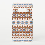 Capa Para Samsung Galaxy Aztec Essência Padrão II Rust Blue Cream<br><div class="desc">Um design no estilo Aztec em um padrão digital e vetorial com cor de ferrugem/terracota e detalhes azuis em um fundo creme.</div>