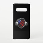 Capa Para Samsung Galaxy Bandeira do Costume de Super Herói dos EUA<br><div class="desc">Meu coração bate pela América! DESIGN dos EUA com bandeira americana em efeito de granizo. Uma combinação perfeita para todos os EUA Lover ou para a sua próxima viagem aos Estados Unidos.</div>