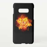 Capa Para Samsung Galaxy Blooming Fire Rose<br><div class="desc">Blooming rose from fire and flame on black background.</div>