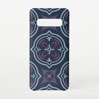 Capa Para Samsung Galaxy blueish floral tiling pattern