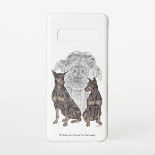 Capa Para Samsung Galaxy Cães Doberman Preto e Marrom