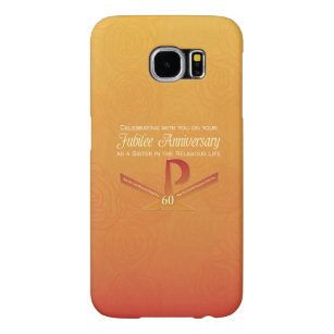 Capa Para Samsung Galaxy S6 60º aniversário do Jubileu Nun Pax Cross, Orange