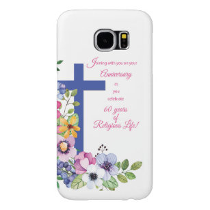 Capa Para Samsung Galaxy S6 60º Aniversário, freira, Cruz de Vida Religiosa