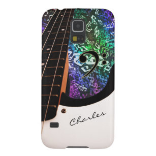 Capa Para Galaxy S5 A guitarra baixa autografada com arco-íris nota o