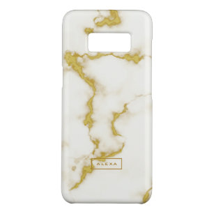 Capa Case-Mate Samsung Galaxy S8 Acentos de ouro mármore branco moderno