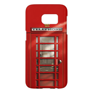 Capa Samsung Galaxy S7 Cabine de telefone vermelha britânica engraçada