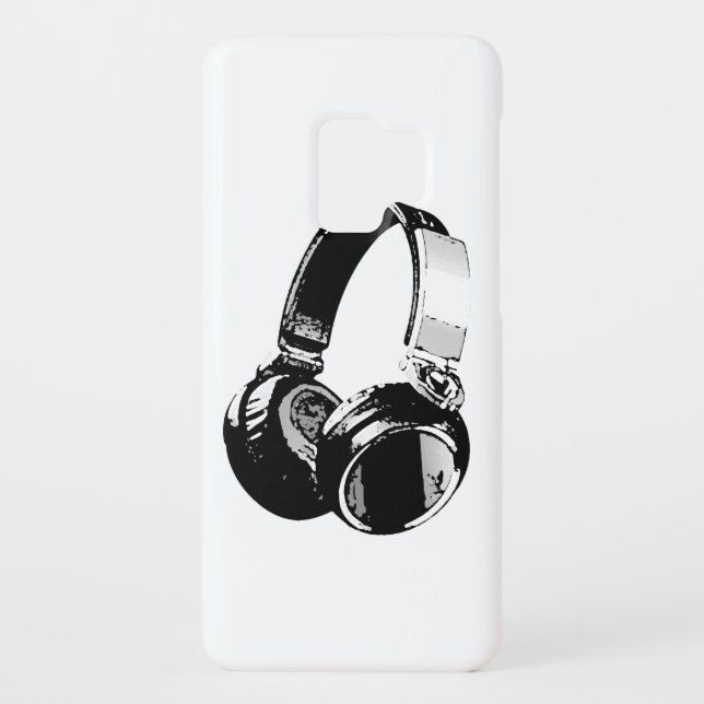 Capa Para Samsung Galaxy, Case-Mate Fone de ouvido preto e branco Pop (Verso)