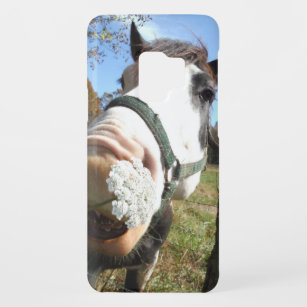 Capa Para Samsung Galaxy S9 Case-Mate Funny Brown &White Cavalo com flor silvestre nos d