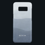 Capa Case-Mate Samsung Galaxy S8 Gradiente de Cinza de Abstrato Moderna Elegante<br><div class="desc">Abstrato simples e moderno stripes com monograma personalizável.</div>