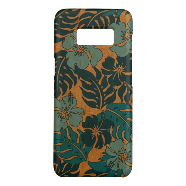 Capa Para Samsung Galaxy, Case-Mate Huakini Bay Havaiano Hibiscus Vintage Faux Wood (Verso)
