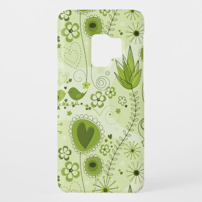 Capa Para Samsung Galaxy, Case-Mate Jardim Whimsical em Green Samsung Galaxy S Case (Verso)