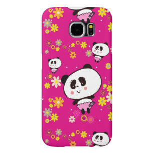 Capa Para Samsung Galaxy S6 Kawaii Panda Bear Baby Doodles por Leah G