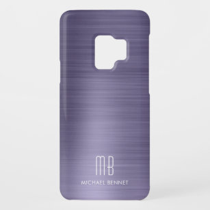 Capa Para Samsung Galaxy S9 Case-Mate Monograma Elegante Metálico Roxo