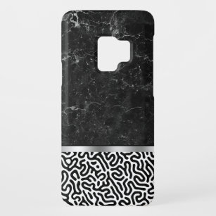 Capa Para Samsung Galaxy S9 Case-Mate Padrão orgânico preto-e-mármore preto e branco