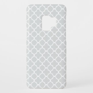 Capa Para Samsung Galaxy S9 Case-Mate Padrões cinzentos e brancos da luz - de Quatrefoil