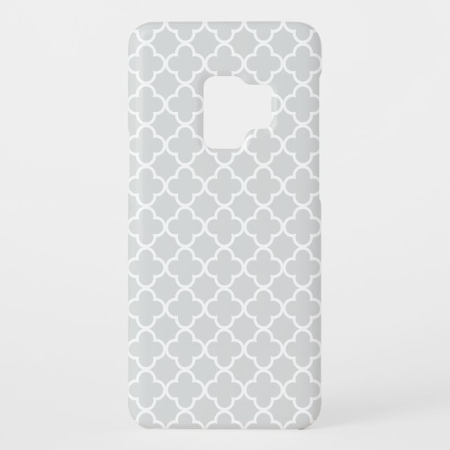 Capa Para Samsung Galaxy, Case-Mate Padrões cinzentos e brancos da luz - de Quatrefoil (Verso)