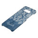 Capa Para Samsung Galaxy, Case-Mate Sapphire Blue Vintage Cor damasco e nome (Topo)