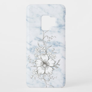 Capa Para Samsung Galaxy S9 Case-Mate Sotaque floral branco de mármore branco branco