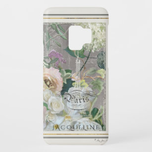 Capa Para Samsung Galaxy S9 Case-Mate Vintage Eiffel Tower Paris Elegante Rosas Florais