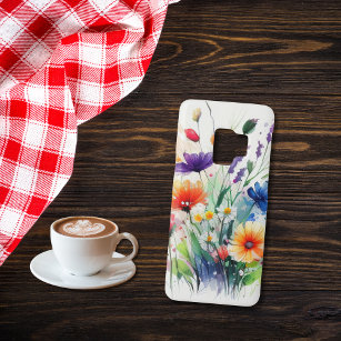 Capa Para Samsung Galaxy S6 Watercolor Florals Flagrantes Selvagens Trendência