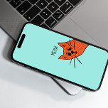 Capa Para Samsung Galaxy Curiosa Capa de telefone Ginger Ginger<br><div class="desc">Um gato gengibre viciado a espreitar na esquina do produto. totalmente personalizável no fundo e na mensagem.</div>