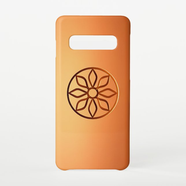 Capa Para Samsung Galaxy Design de Motif gravado em Brown (Verso)