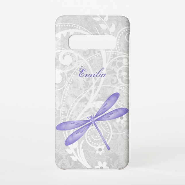 Capa Para Samsung Galaxy Dragonfly Roxo Personaliza O Caso Da Galáxia Da Sa (Verso)