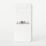 Capa Para Samsung Galaxy Eletrocardiografia ECG com pulsação de batimento c<br><div class="desc">Meu coração bate pela América! DESIGN dos EUA com o ECG e a bandeira dos EUA em forma de coração. Uma combinação perfeita para todos os EUA Lover ou para você na próxima viagem aos Estados Unidos.</div>