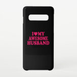 Capa Para Samsung Galaxy Eu Amo Meu Incrível Marido<br><div class="desc">Eu amo o meu esposo marido. Surpreenda seu amor excelente,  seu marido ou seu namorado de uma forma criativa e engraçada. Design para vestuário,  t-shirts,  acessórios e outros artigos,  de uso exclusivo e de captura ocular.</div>