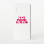 Capa Para Samsung Galaxy Eu Amo Meu Incrível Marido<br><div class="desc">Eu amo o meu esposo marido. Surpreenda seu amor excelente,  seu marido ou seu namorado de uma forma criativa e engraçada. Design para vestuário,  t-shirts,  acessórios e outros artigos,  de uso exclusivo e de captura ocular.</div>