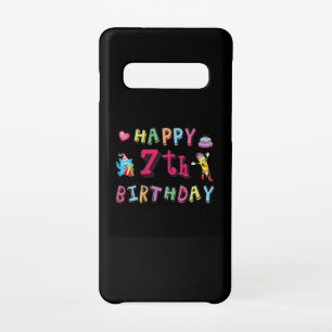 Capa Para Samsung Galaxy Feliz aniversário de 7. 7 anos.