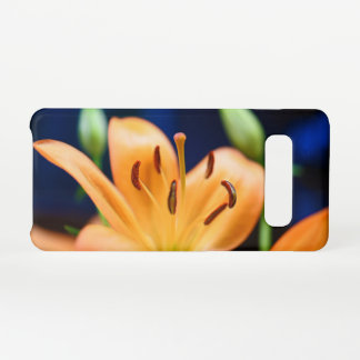 Capa Para Samsung Galaxy Flor Laranja Lilly