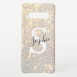 Capa Para Samsung Galaxy Glitter Spark Dourado Moderno  | Pessoal Inicial<br><div class="desc">Glitter Spark Dourado Moderno  | Pessoal Inicial</div>