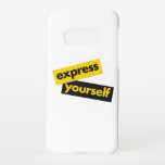 Capa Para Samsung Galaxy Gráfico moderno, vibrante e ousado de se Expressar<br><div class="desc">Design moderno,  simples,  mínimo de tipografia de um ditado "Expresse-se" em cores pretas e amarelas. Arte gráfica vibrante,  legal,  urbana,  moderna e vibrante</div>