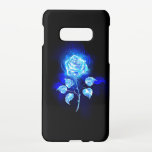 Capa Para Samsung Galaxy Gravação de Rosa Azul<br><div class="desc">Rosa de abstrato a,  sangrando a partir da chama azul sobre fundo preto. Rosa de incêndio.</div>