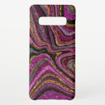 Capa Para Samsung Galaxy Grelha de brilho Brilhante Arte de mármore giro ro<br><div class="desc">Bonito chic e elegante cinza-azul brilhante blando em diferentes tons de fuchsia magenta e ouro cor-de-rosa para criar uma caixa de na moda único especial para proteger seu dispositivo. Belo, moderno e legal cobrir para o modesto conhecedor de tendências e adepto da arte. Este na moda sofisticado design seria excelente...</div>