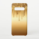 Capa Para Samsung Galaxy Implantando Dourados Acentos de Brilho de Tinta co<br><div class="desc">Se você é um amante da expressão artística,  especialmente uma que é espontânea,  abstrato e não tem explicação,  este design elegante e impressionante certamente vai agradar a você. A cor do ouro é o protagonista dessa arte em que a tinta pinga de cima.</div>