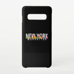 Capa Para Samsung Galaxy Linha do horizonte de Nova York Manhattan com palm<br><div class="desc">Nova York Manhattan retro style design com legal linha do horizonte da cidade com palmas e prédios da cidade. Uma combinação perfeita para o próximo intervalo da cidade,  viagem de cidade ou férias de verão,  ou uma moda cotidiana igualmente fácil.</div>