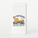 Capa Para Samsung Galaxy Minha camisa oficial de dormir - Girafa preguiçosa<br><div class="desc">Design bonitinha e engraçada apresentando uma girafa dormindo preguiçosa dormindo e a citação "Minha camisa de dormir oficial". Bom para os jovens e os velhos.</div>