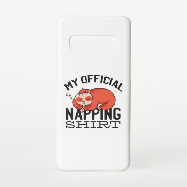 Capa Para Samsung Galaxy Minha camisa oficial de dormir - Preguiçoso Sloth (Verso)