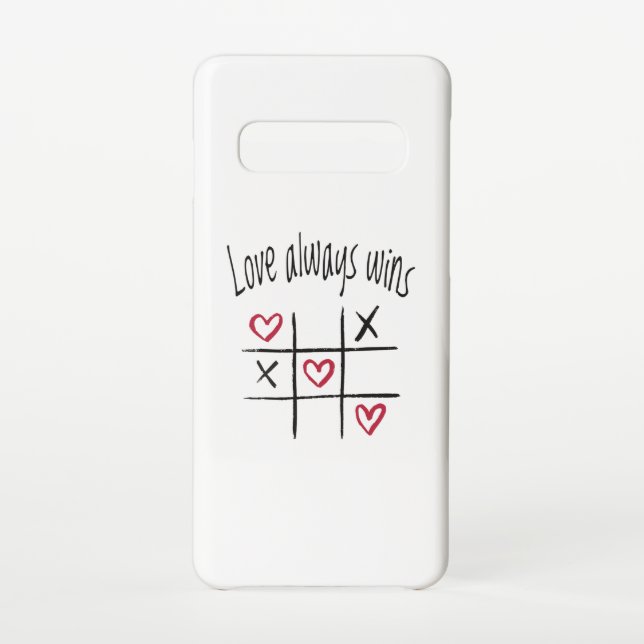 Capa Para Samsung Galaxy O amor sempre ganha (Verso)