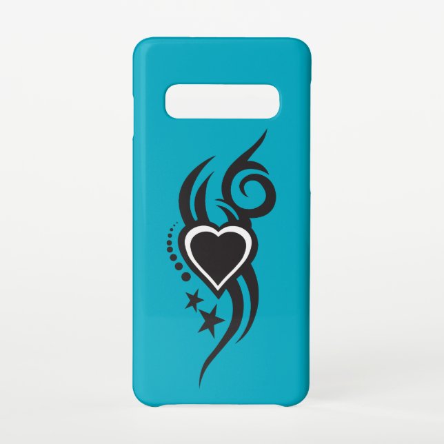 Capa Para Samsung Galaxy Ornamental Floral Heart Tattoo  (Verso)