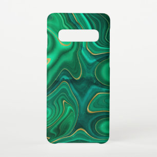 Capa Para Samsung Galaxy Padrão de Abstrato de Luxo Glam Green