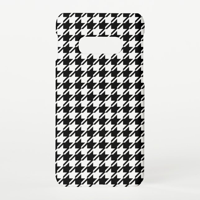Capa Para Samsung Galaxy Padrão de Rpt BW do Houndstooth (Verso)