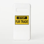Capa Para Samsung Galaxy Parar o Sinal de Comércio de Pele Amarelo<br><div class="desc">Parem Com O Comércio De Peles. Todos os utilizadores de peles têm sangue nas mãos. Diga não ao pelo! Pelo é assassinato. Design anti-pelo com slogan contra o Furador. Defenda os direitos dos animais e a proteção dos animais.</div>