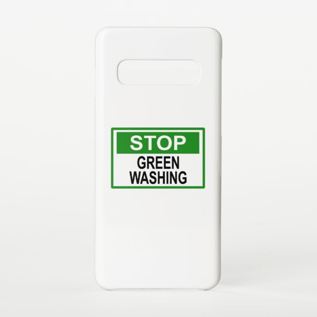 Capa Para Samsung Galaxy Parar Sinal de Lavagem em Verde (Verso)