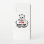 Capa Para Samsung Galaxy Pare de trocar pelo urso polar triste<br><div class="desc">Parem Com O Comércio De Peles. Todos os utilizadores de peles têm sangue nas mãos. Diga não ao pelo! Pelo é assassinato. Design anti-pelo com urso polar e slogan contra o Furador. Defenda os direitos dos animais e a proteção dos animais.</div>
