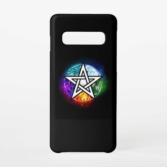 Capa Para Samsung Galaxy Pentagrama do Wiccan (Verso)