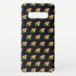 Capa Para Samsung Galaxy preto incomum com flor amarela e vermelha<br><div class="desc">muitas flores solteiros amarelas incomuns, com centros vermelhos colocados sobre um fundo preto, fazem uma capa de telefone legal para iluminar o dia de qualquer um, esta motim de cor foi criada de uma fotografia de uma pequena flor bonito no meu jardim, ela estava tão perfeita que eu tinha que...</div>